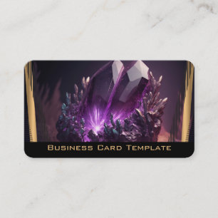 Healing Crystals Amethyst Business Card