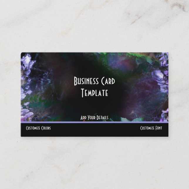 Healing Crystals Colors of Amethyst  Business Card (Front)