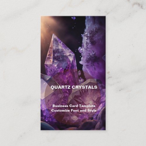 Healing Crystals _ Crystal Amethyst  Business Card