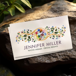 Healing Crystals Foliage Ornament  Business Card