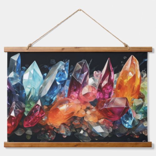 Healing Crystals Jewels Gemstones Hanging Tapestry