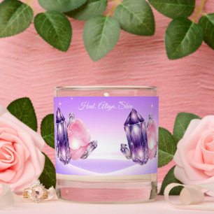 Healing Energy Crystal Candle