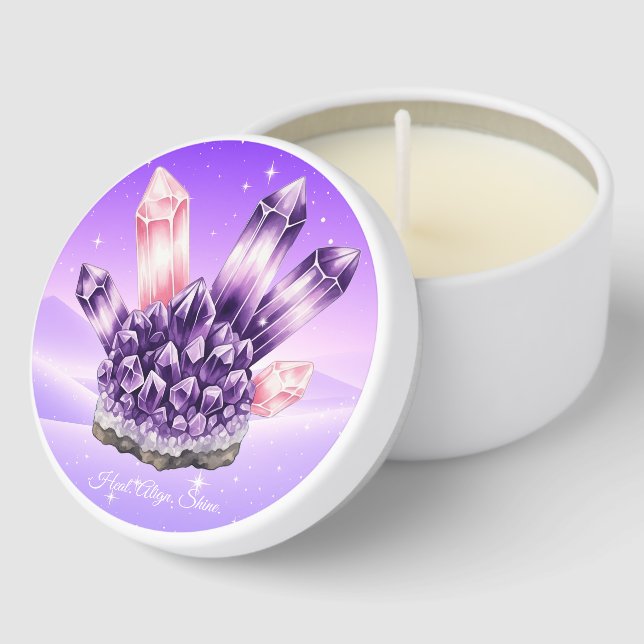 Healing Energy Crystal Candle Mini Candle Favors (Corner)