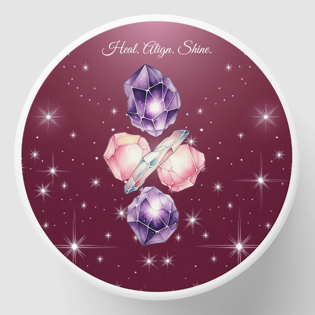 Healing Energy Crystal Candle Mini Candle Favors (Front)