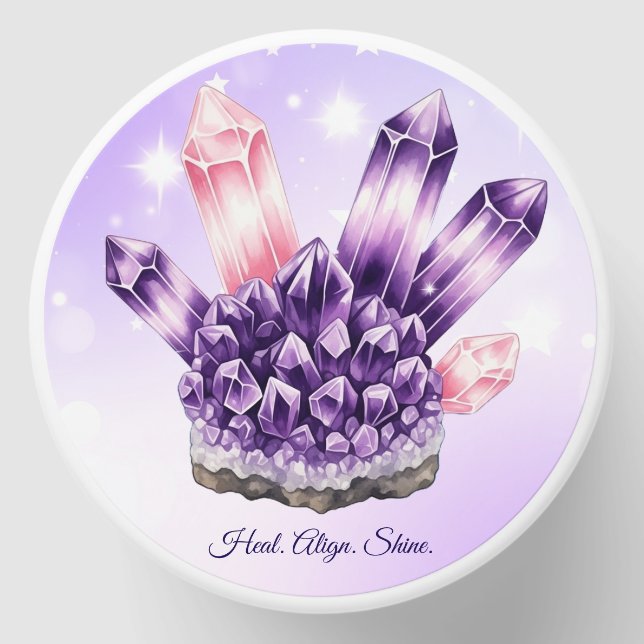 Healing Energy Crystal Candle Mini Candle Favors (Front)