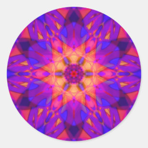 Healing Energy Mandala Classic Round Sticker