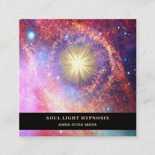  Healing Energy Sun Burst Universe Nebula Stars Square Business Card