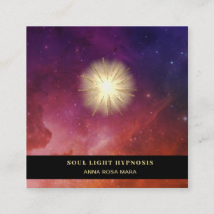 *~* Healing Energy Sun Burst Universe Stars Cosmic Square Business Card