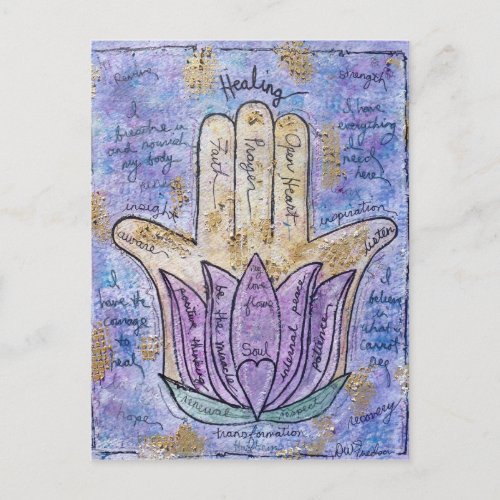 Healing Hamsa Postcard