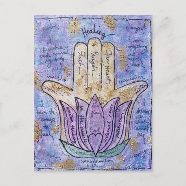 Healing Hamsa Postcard (Front)