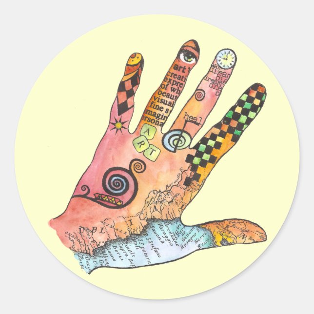 Healing Hand Classic Round Sticker (Front)