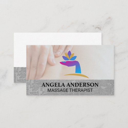 Healing Hand Logo  Massage Therapy Session Business Card