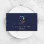 Healing Hand Logo Reiki, Massage Therapy Dark Blue Business Card