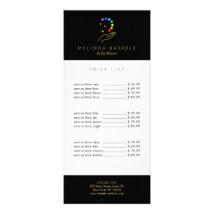 Healing Hand Logo Reiki, Massage, Wellness Black Rack Card