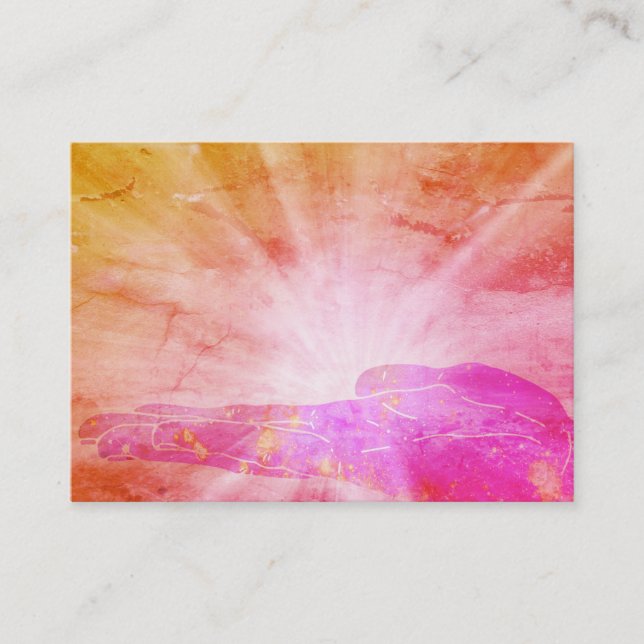 *~* Healing Hand Radiating Love and Light Energy Business Card (Front)