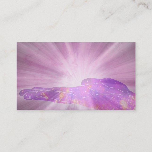 *~* Healing Hand Radiating Love and Light Energy Business Card (Front)