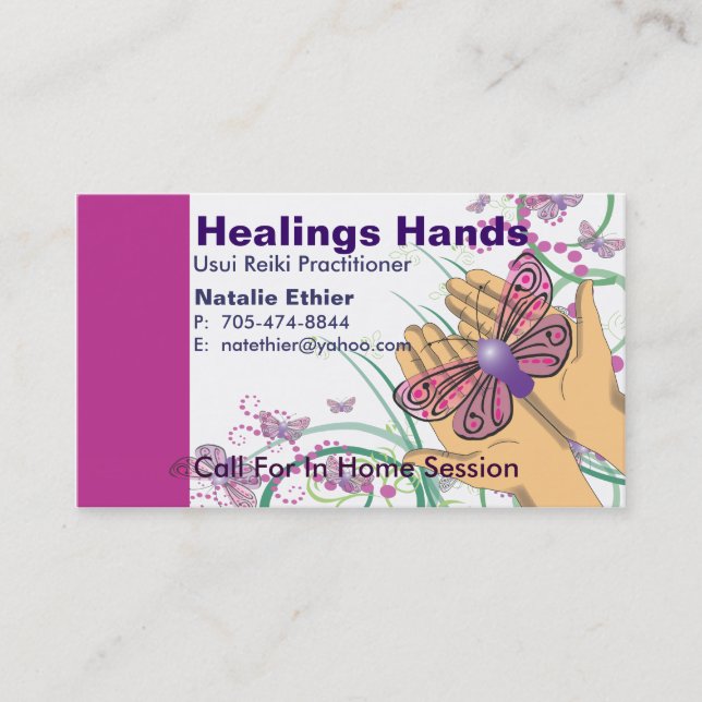 Healing Hands - Business Card2 Business Card (Front)