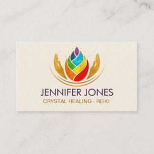Healing Hands - Chakras - Lotus Petal Business Card
