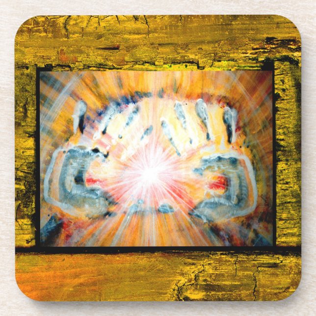 Healing Hands Drink Coaster (Front)