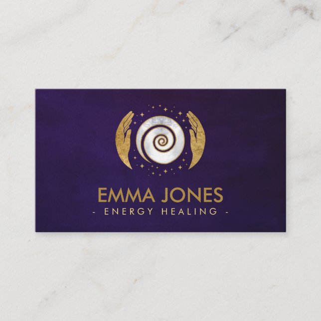 Healing Hands - Energy Healing  Business Card (Front)