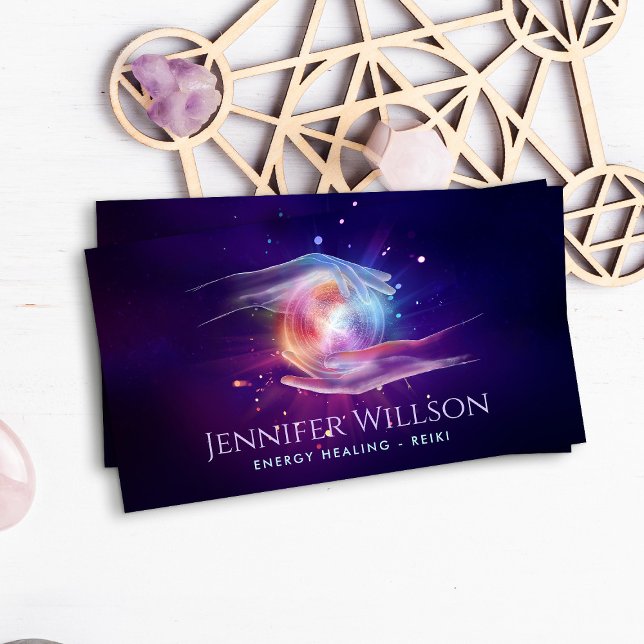 Healing Hands- Energy Healing - Reiki Business Card (Creator Uploaded)