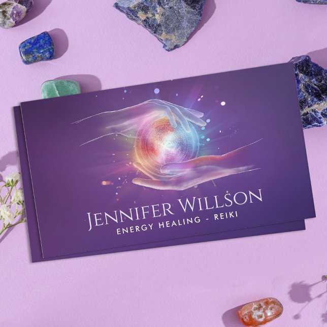 Healing Hands- Energy Healing - Reiki Business Card (Creator Uploaded)