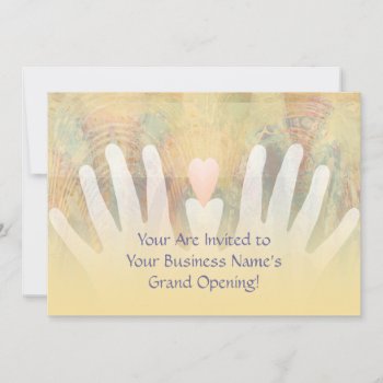 Healing Hands Grand Opening Invitation by profilesincolor at Zazzle