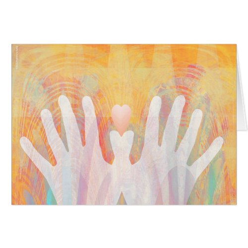 Healing Hands Heart Vibrant Card