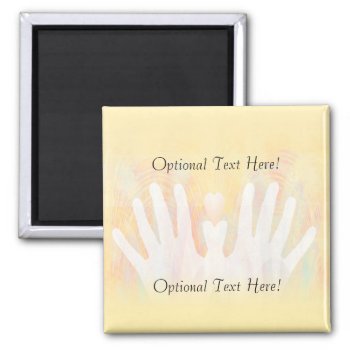 Healing Hands Light Yellow Magnet by profilesincolor at Zazzle