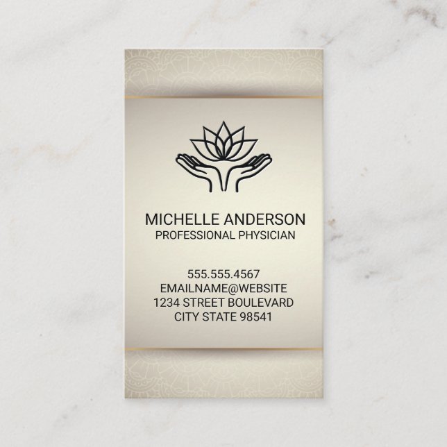 Healing Hands | Lotus Business Card (Front)