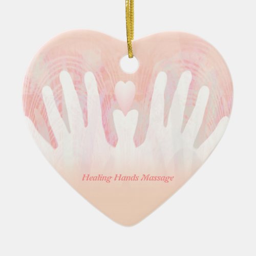 Healing Hands Massage Ceramic Ornament