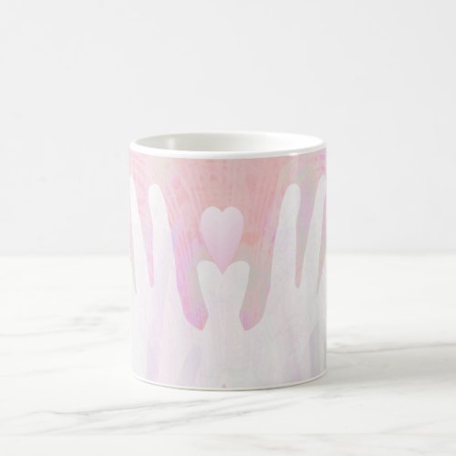 Healing Hands Massage Light Pink  Coffee Mug