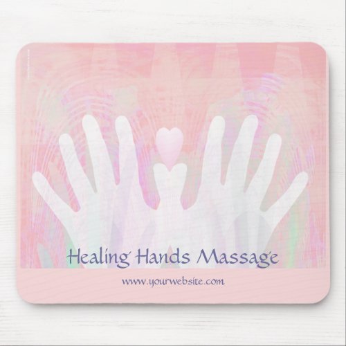 Healing Hands Massage Light Pink  Mouse Pad