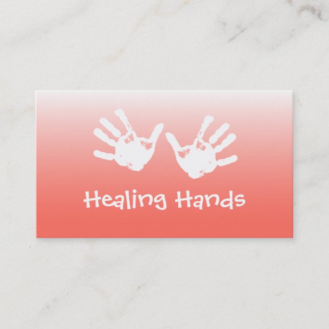Healing Hands Massage - Reiki Business Card (Front)