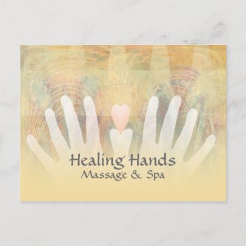Healing Hands Massage & Spa Postcard by profilesincolor at Zazzle