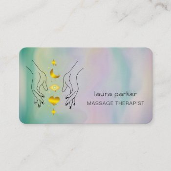 Healing Hands Massage Thearapist Holistic Fitness Business Card by tsrao100 at Zazzle