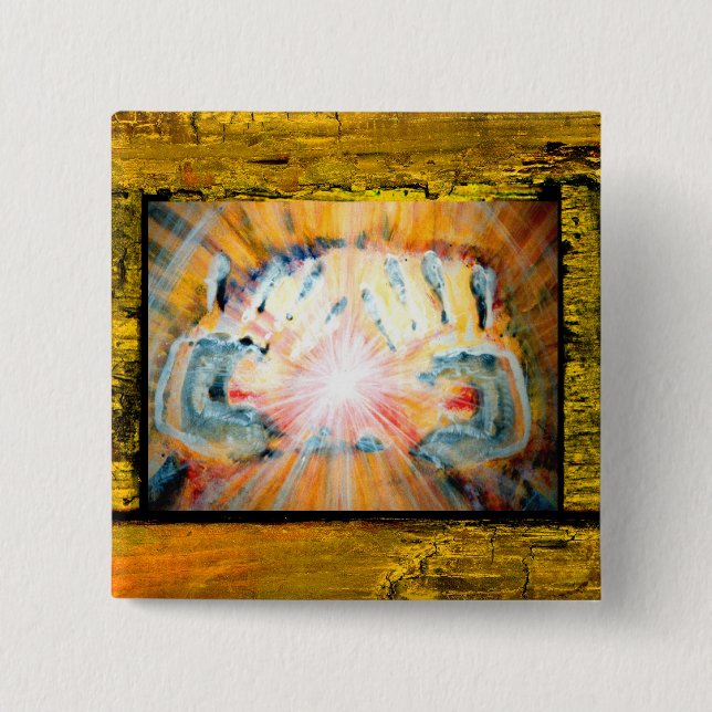 Healing Hands Pinback Button (Front)