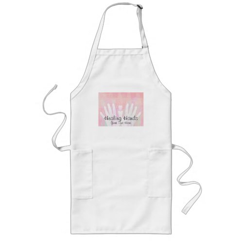 Healing Hands Pink Long Apron