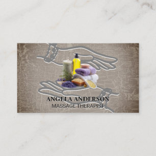 Healing Hands Spa Salts, Aromas and Oils Business Card
