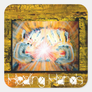 Healing Hands Square Sticker