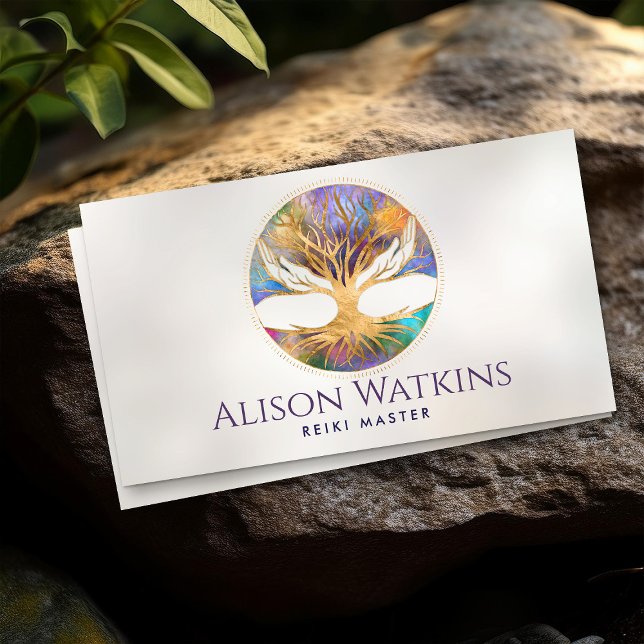 Healing Hands Tree of life Business Card (Creator Uploaded)