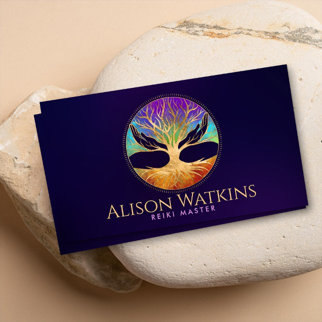 Healing Hands Tree of life Business Card (Creator Uploaded)