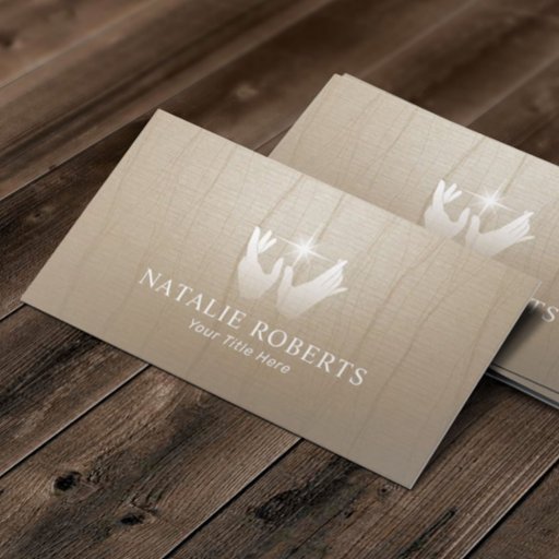 Customizable Healing Hands Wellness Spa Massage Therapy Zen Business Card