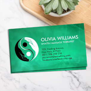 Healing Hands Yin Yang symbol Appointment Business Business Card