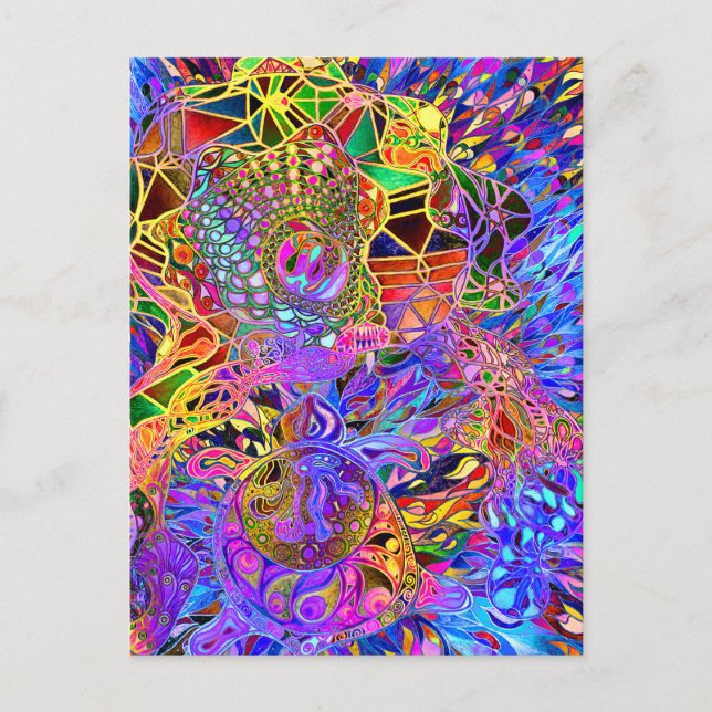 Healing heArt Dreamtime Turtle Postcard (Front)