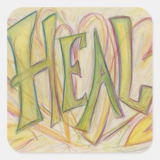Healing Heart Word Art Inspirational Decal Sticker