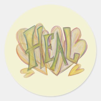 Healing Heart Word Art Inspirational Sticker Decal