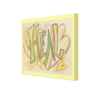 Healing Heart Word Art Painting Wrapped Canvas Art