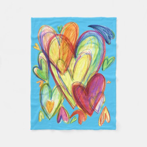 Healing Hearts Art Soft Fleece Custom Blankets