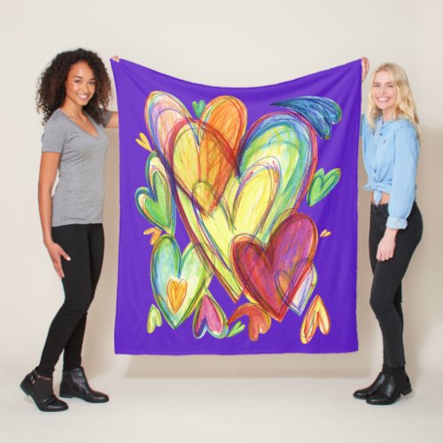 Healing Hearts Art Soft Fleece Custom Blankets